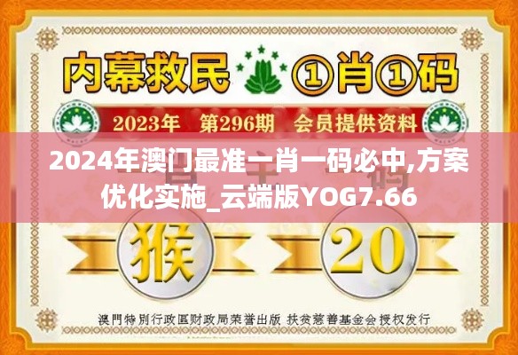 2024年澳门最准一肖一码必中,方案优化实施_云端版YOG7.66