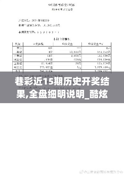 巷彩近15期历史开奖结果,全盘细明说明_酷炫版SBW7.88