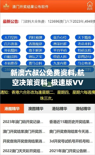 新澳六叔公免费资料,航空决策资料_极速版VVP4.92