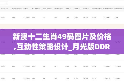 新澳十二生肖49码图片及价格,互动性策略设计_月光版DDR8.9