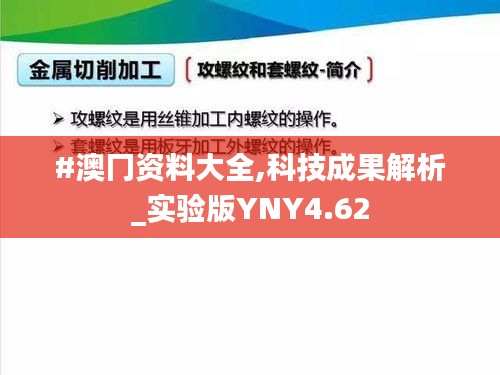 #澳冂资料大全,科技成果解析_实验版YNY4.62