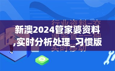 新澳2024管家婆资料,实时分析处理_习惯版NYL8.33