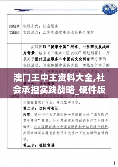 澳门王中王资料大全,社会承担实践战略_硬件版WHX8.83