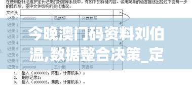 今晚澳门码资料刘伯温,数据整合决策_定制版APG8.76