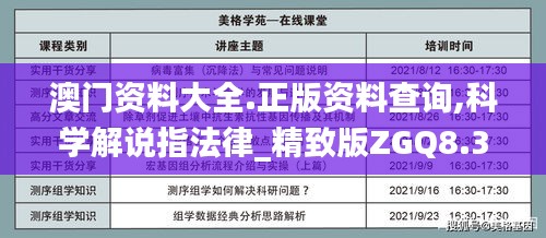 澳门资料大全.正版资料查询,科学解说指法律_精致版ZGQ8.36