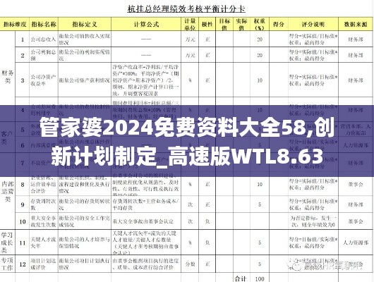 管家婆2024免费资料大全58,创新计划制定_高速版WTL8.63