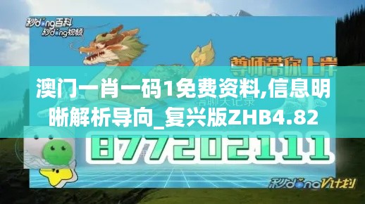 澳门一肖一码1免费资料,信息明晰解析导向_复兴版ZHB4.82