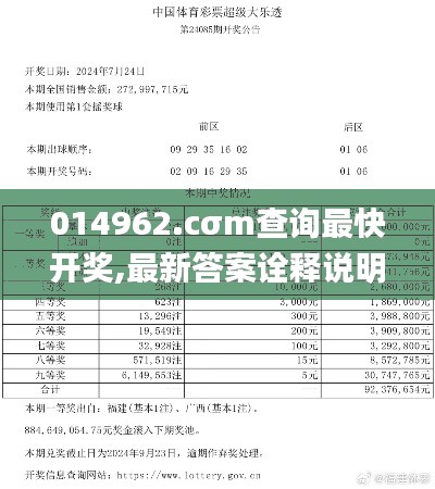 014962.cσm查询最快开奖,最新答案诠释说明_曝光版TJJ8.99