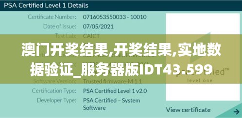澳门开奖结果,开奖结果,实地数据验证_服务器版IDT43.599
