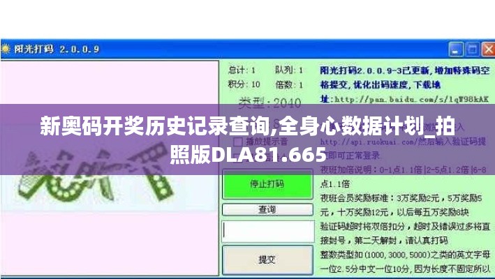 新奥码开奖历史记录查询,全身心数据计划_拍照版DLA81.665