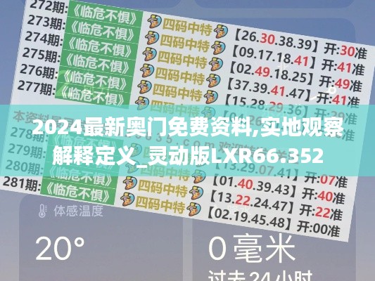 2024最新奥门免费资料,实地观察解释定义_灵动版LXR66.352