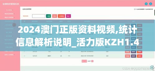 2024澳门正版资料视频,统计信息解析说明_活力版KZH1.452