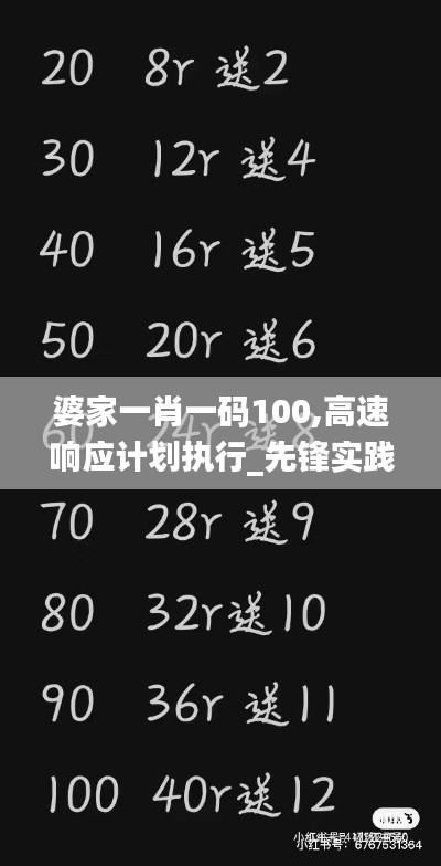 婆家一肖一码100,高速响应计划执行_先锋实践版XFN4.438