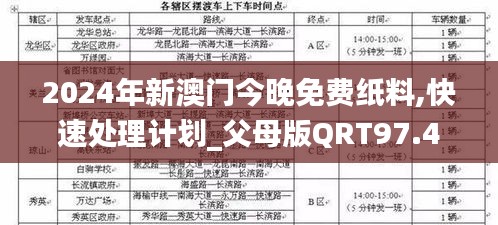 2024年新澳门今晚免费纸料,快速处理计划_父母版QRT97.460