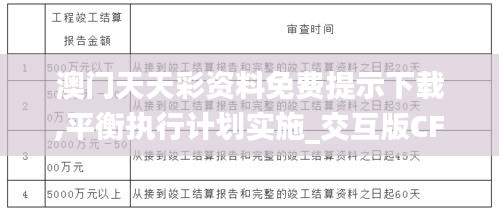 澳门天天彩资料免费提示下载,平衡执行计划实施_交互版CFE76.289