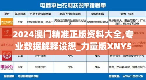 2024澳门精准正版资料大全,专业数据解释设想_力量版XNY51.285