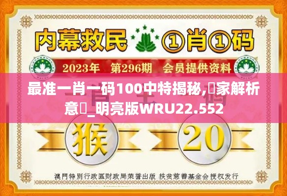 最准一肖一码100中特揭秘,專家解析意見_明亮版WRU22.552