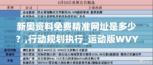 新奥资料免费精准网址是多少？,行动规划执行_运动版WVY36.756