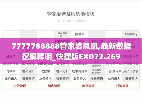 7777788888管家婆凤凰,最新数据挖解释明_快捷版EXD72.269