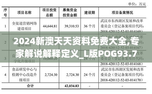 2024新澳天天资料免费大全,专家解说解释定义_L版POG93.756