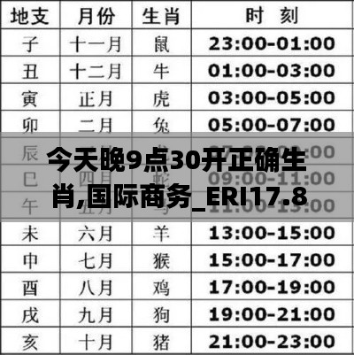 今天晚9点30开正确生肖,国际商务_ERI17.806丰富版