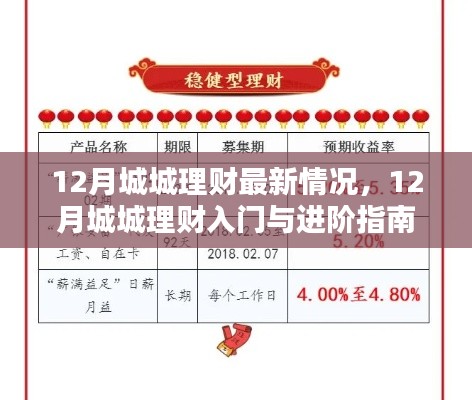 12月城城理财最新动态与入门进阶指南，轻松掌握理财技巧