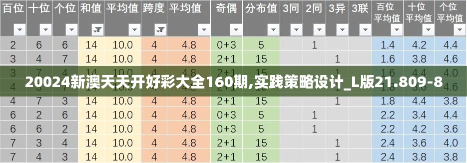 20024新澳天天开好彩大全160期,实践策略设计_L版21.809-8