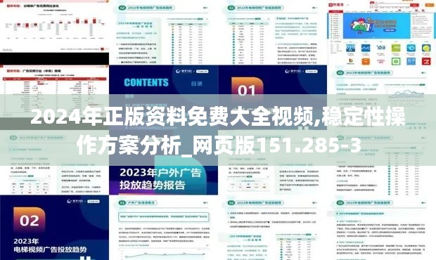 2024年正版资料免费大全视频,稳定性操作方案分析_网页版151.285-3