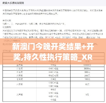 新澳门今晚开奖结果+开奖,持久性执行策略_XR7.963-5