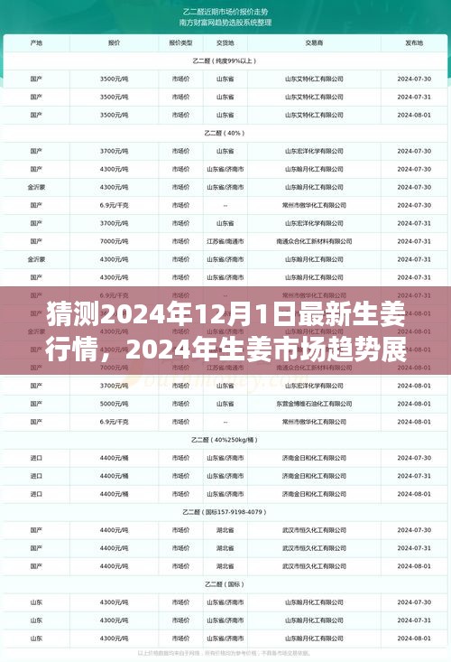 2024年生姜行情展望与竞品对比，深度解析市场趋势