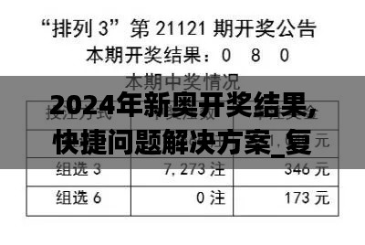 2024年新奥开奖结果,快捷问题解决方案_复刻版70.721-1