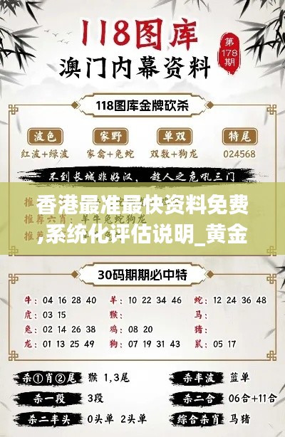 香港最准最快资料免费,系统化评估说明_黄金版169.415-9