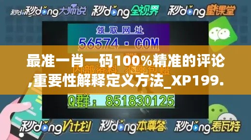 最准一肖一码100%精准的评论,重要性解释定义方法_XP199.709-8