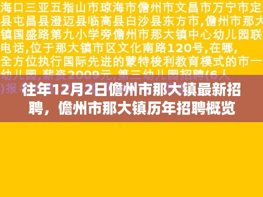 往年12月2日儋州市那大镇最新招聘，儋州市那大镇历年招聘概览，往年12月2日最新招聘动态分析