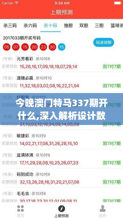 今晚澳门特马337期开什么,深入解析设计数据_高级款22.506-5