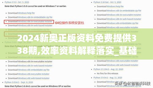 2024新奥正版资料免费提供338期,效率资料解释落实_基础版52.368-4