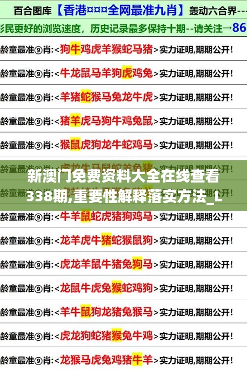 新澳门免费资料大全在线查看338期,重要性解释落实方法_Linux31.264-5