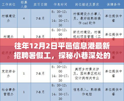 平邑信息港暑期奇遇，宝藏小巷深处的暑假工招聘之旅