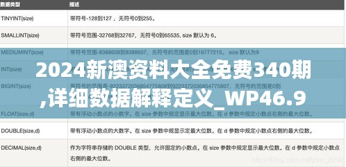 2024新澳资料大全免费340期,详细数据解释定义_WP46.952-5