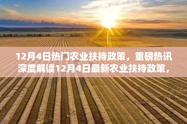 重磅解读，最新农业扶持政策助力农业强国新征程启动！