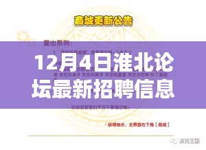 12月4日淮北论坛最新招聘信息大揭秘，优质岗位火热招募，等你来挑战！