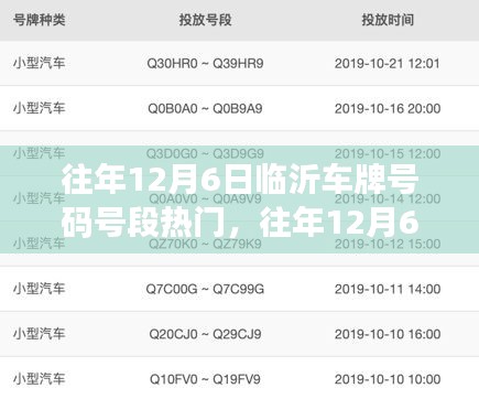 往年12月6日临沂车牌号码号段热门分析揭秘