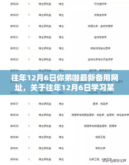 往年12月6日学习技能指南，从初学者到进阶用户的详细步骤与最新资源推荐