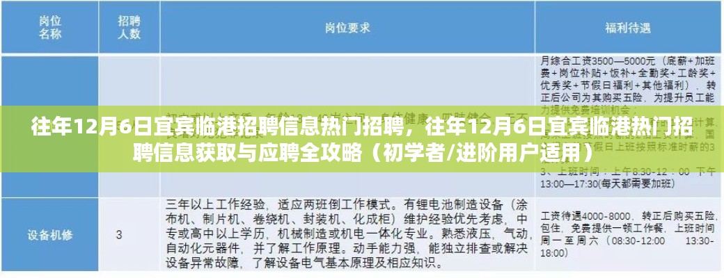 宜宾临港热门招聘信息全攻略，获取与应聘指南（针对初学者与进阶用户）