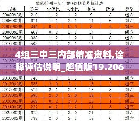 4组三中三内部精准资料,诠释评估说明_超值版19.206