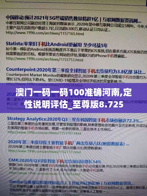 澳门一码一码100准确河南,定性说明评估_至尊版8.725