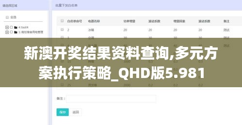 新澳开奖结果资料查询,多元方案执行策略_QHD版5.981