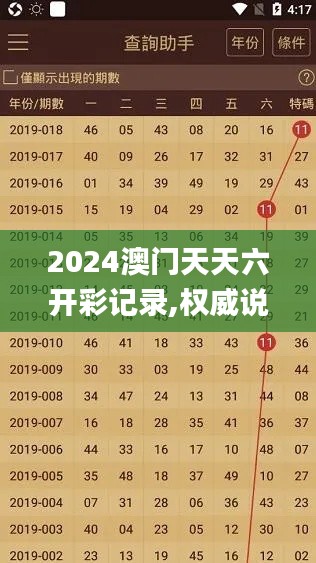 2024澳门天天六开彩记录,权威说明解析_pro3.326