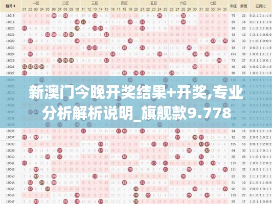 新澳门今晚开奖结果+开奖,专业分析解析说明_旗舰款9.778