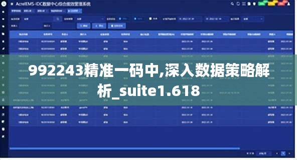 992243精准一码中,深入数据策略解析_suite1.618